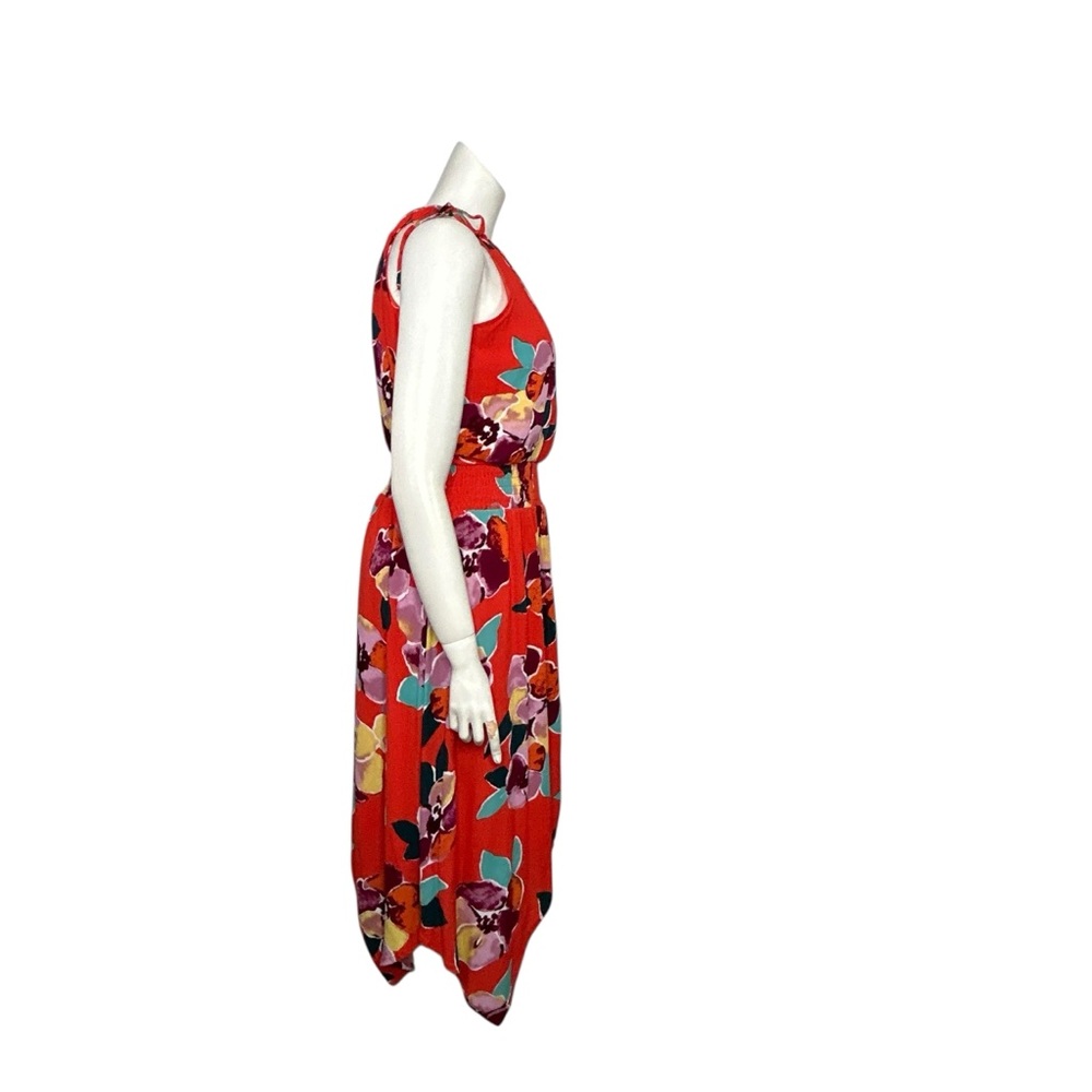 Maurices Dress XL Print Floral Midi Orange Multicolor Halter Kentucky
Derby - Picture 7 of 14